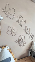 Wall decoration - Set of 6 Wooden Butterflies