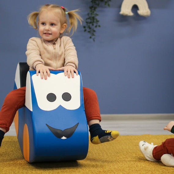 Soft Play Ride On Toy - Blue Car