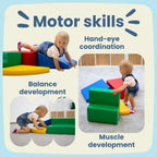 Soft Play Step and Slide Set - Pastel Turquoise