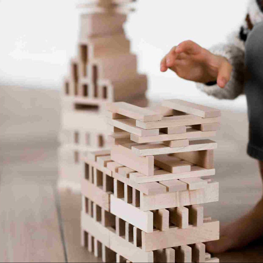 Wooden Architectural Blocks in a Bag - Natural, 200 Pieces