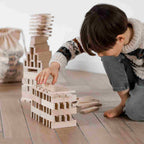 Wooden Architectural Blocks in a Bag - Natural, 200 Pieces