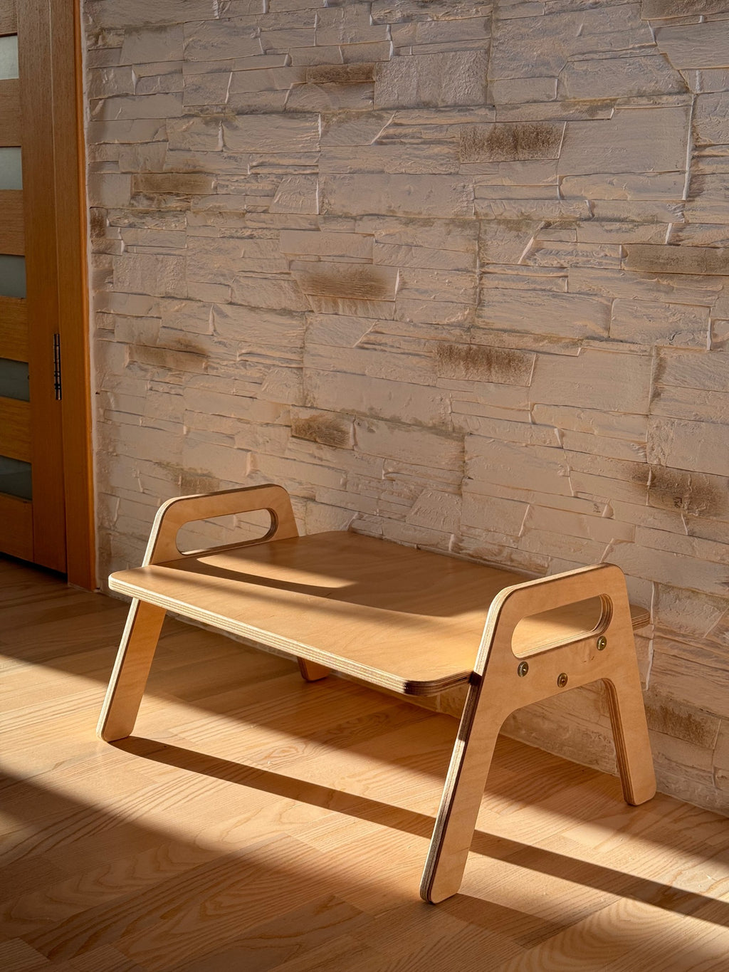 Wooden Kids Floor Table - Montessori Toddler Activity Table