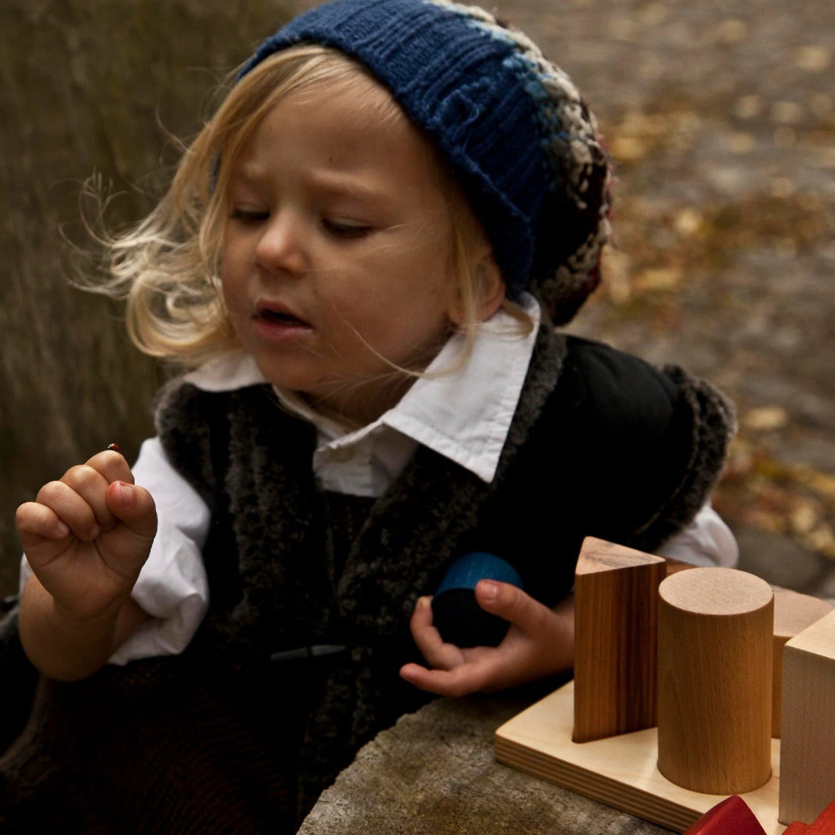 Wooden Shape Sorting Blocks - Natural XL