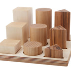 Wooden Shape Sorting Blocks - Natural XL