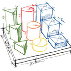 Wooden Shape Sorting Blocks - Colors XL