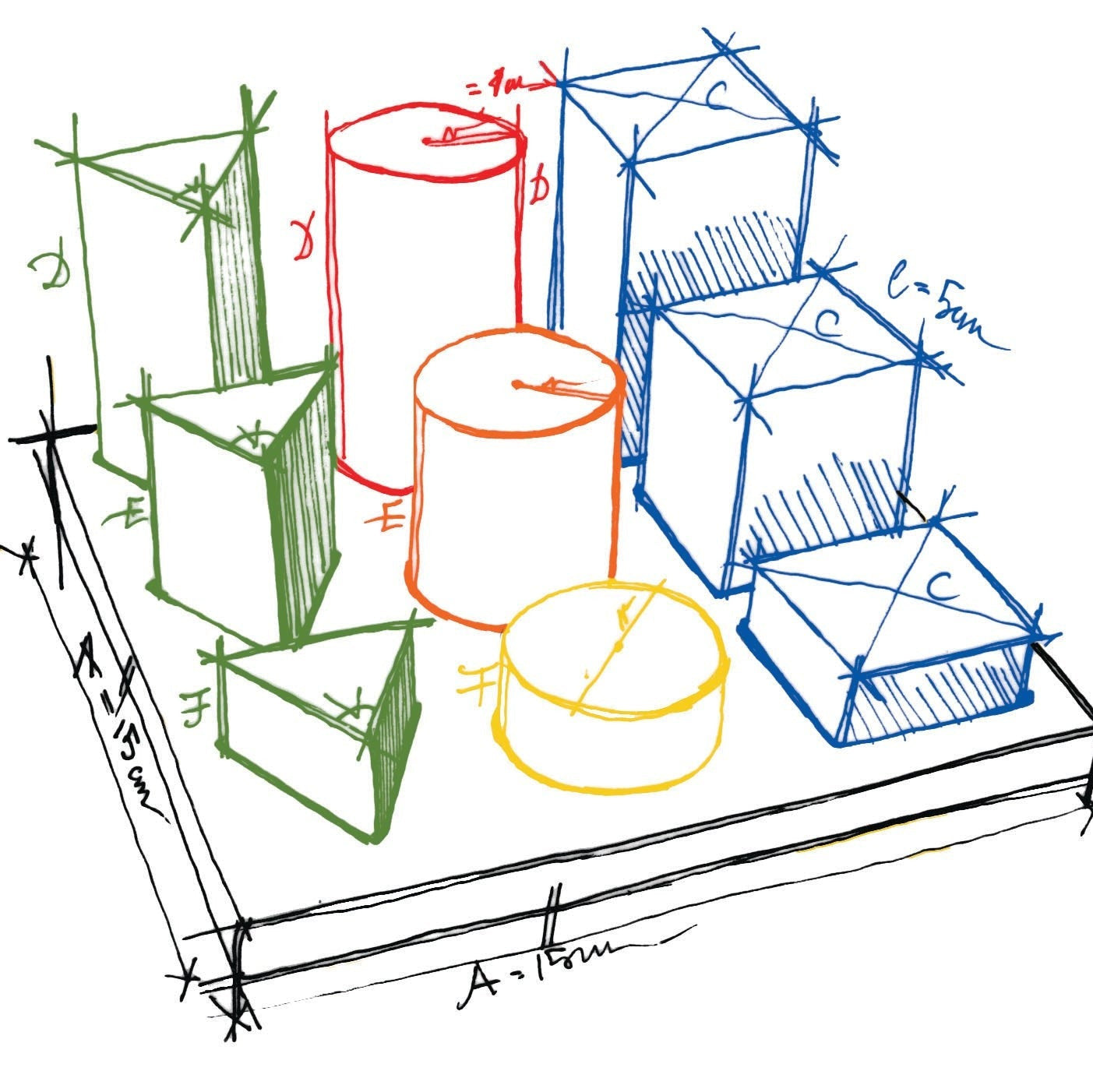 Wooden Shape Sorting Blocks - Colors XL