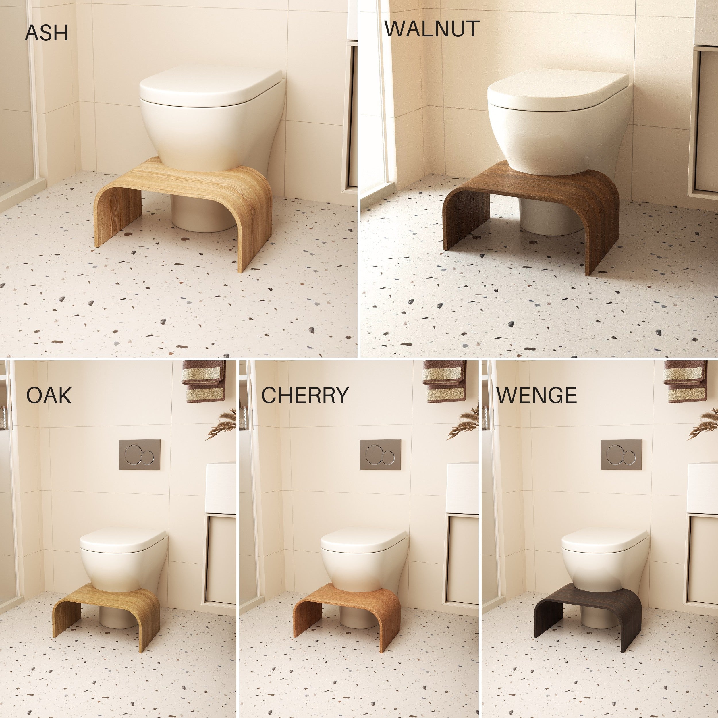 Puinen korokejakkara WC-pöntölle