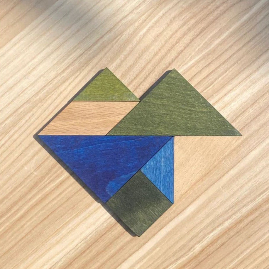 Wooden Story Tangram – Cold Color (in Storage Bag)