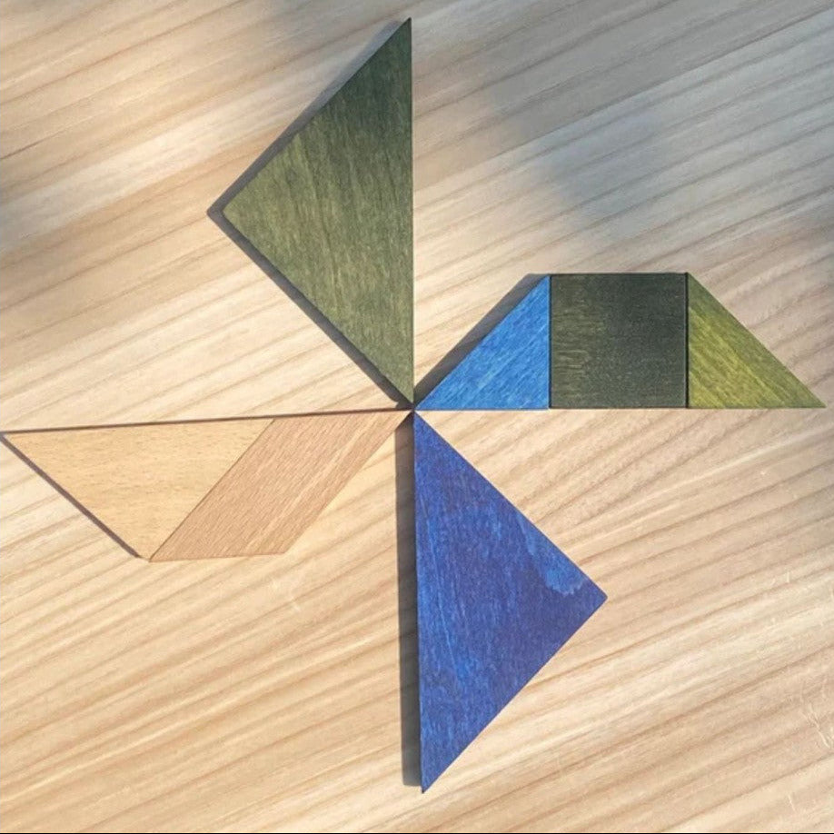 Wooden Story Tangram – Cold Color (in Storage Bag)